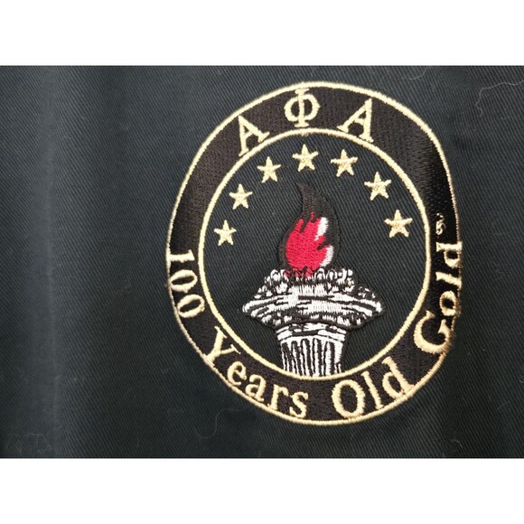 Vintage Alpha Phi Alpha Mens Shirt Embroidered HBCU 100 Years Black Button NWT - Picture 3 of 7